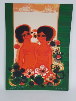Frédéric MENGUY (1927-2007) - Deux femmes à la fenêtre - Lit…