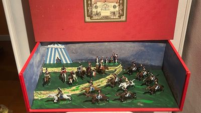 Grande boite d'un diorama CBG - Mignot Fabrication contempor…