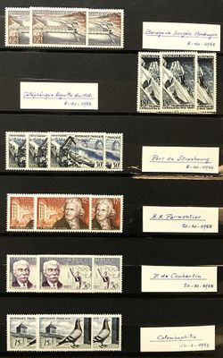 TIMBRE-POSTE - FRANCE - ** - Numéros 1078 à 1254 quasi compl…