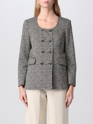 PINKO - Taille 40 - Veste façon pied de poule croisée colori…