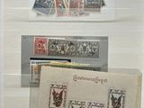 a picture of a display case with stamps on it