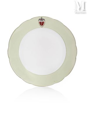 an image of a white plate with a red heart on it