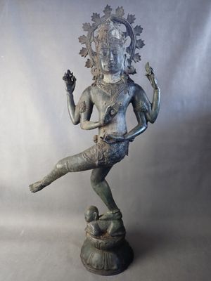 INDE Divinité en alliage, H. 94cm - Photo 1