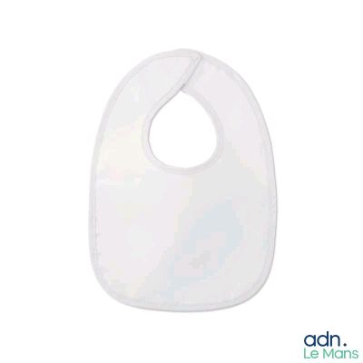 un bavoir pour bébé orné d'un motif blanc