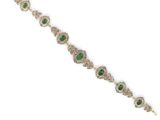an emerald and diamond bracelet