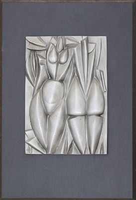 peinture représentant un vase contenant des fleurs, réalisée sur une surface en bois