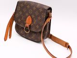 louis vuitton cross body bag in monogram canvas and leather