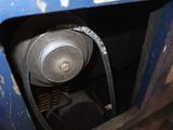 an image of a blue machine that is inside of a building