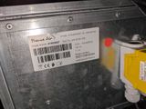 a metal box with a barcode on it