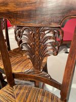 SUITE DE 4 CHAISES en bois fruitier, les dossiers à décor aj… (photo 4)