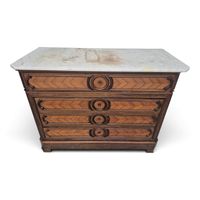 commode scribane de style Louis Philippe en placage de noyer… (photo 2)