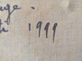 an image of a close up of a piece of art with writing on it