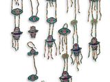 a lot of different items that are hanging on the wall
