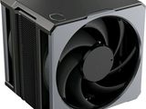 a close up of a computer case with a fan on it