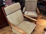pair of mid - century danish lounge chairs
