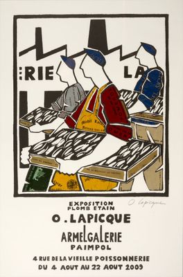 an image of a poster for a french art exhibition