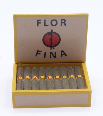 cigars in a box with a sign that says floor fina