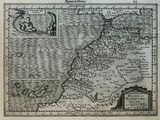 une ancienne carte du royaume d'Angleterre et du Pays de Galles datant du milieu du XVIIe siècle