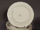 several plates stacked on top of each other on a table