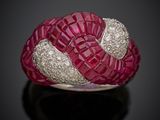 une bague en rubis et diamants, par van cleef