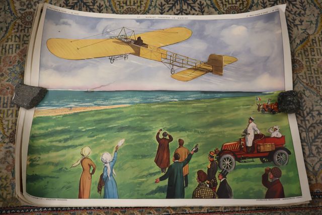 Lot de 4 affiches recto/verso « Tableaux d’historiques CE, Collec...