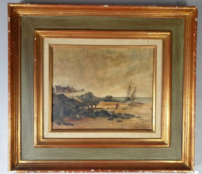an image of a painting of a boat on the water