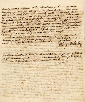 une lettre écrite à l'encre noire sur une feuille de papier