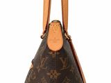 louis vuitton brown monogram canvas and tan leather tote bag