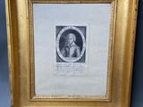 an old picture of a man with a beard in a gold frame