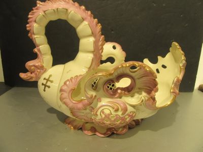 290.65 - Jardiniere EN Faience "Cygne" Decor Croix DE Lorrai…