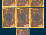 six square coasters with a picture of a spiral design on them