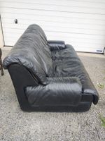 ROCHE BOBOIS, canapé deux places en cuir noir. (photo 4)