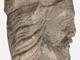 an image of a sculpture of a man ' s face on a white background