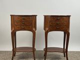 paire de tables de chevet françaises anciennes