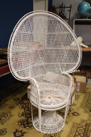 Fauteuil Emmanuelle relaqué blanc