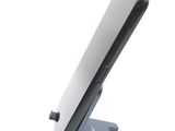 a close up of a cell phone on a stand