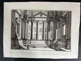 une image représentant un dessin d'un bâtiment avec des colonnes
