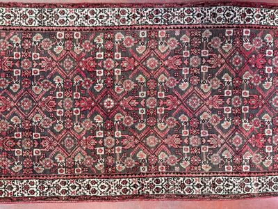 Tapis Hamadan (chaine et trame en coton, velours en laine), …