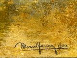 an image of a painting with writing on the side of it