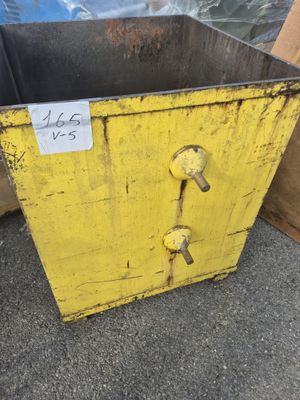 a yellow box that has a tag on it