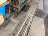 a cart that has boxes on it in a warehouse
