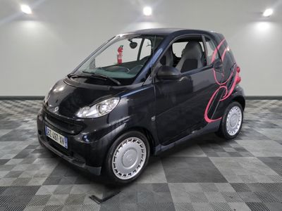 an image of a smart car in a showroom