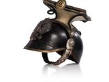 an image of a helmet with a dragon on the side