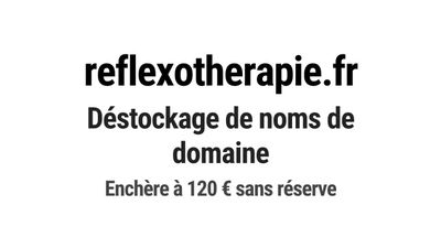 Nom de domaine reflexotherapie.