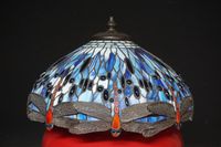 Grande lampe de table de style Tiffany - avec un grand abat-… (photo 2)
