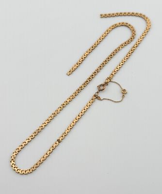 COLLIER en or jaune 750 mil. maille plate Poids 9,5 g (accident) - Photo 1