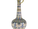 an image of a blue and white vase on a white background