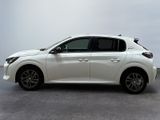 the white car is parked on the concrete floor in the room
