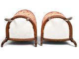 pair of 19th century french walnut and upholstered armchairs