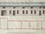 drawing of a plan of a building with a second floor and a second floor